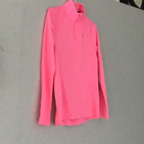 Under Armour bright Pink Pullover quarter zip contour shaping pullover - Picture 4 of 8
